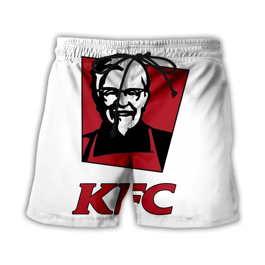 

New Summer 3D Print KFC Beach Causal Clothing Fashion Men Women Shorts Plus Size S-7XL Streetwear Kids Pants Cargo Tiki