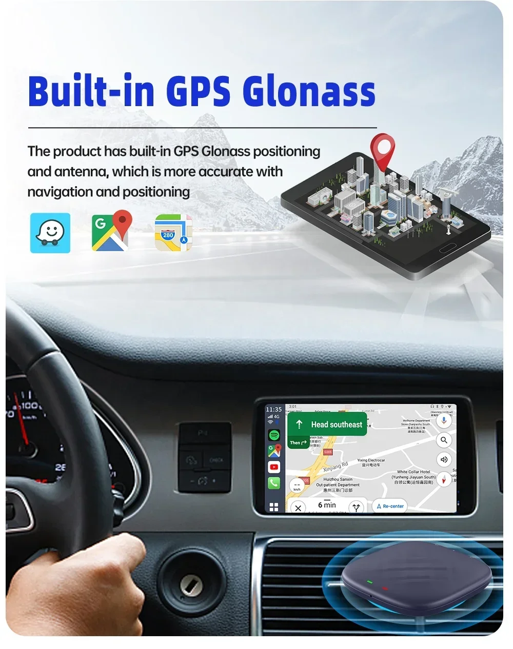 2026 New 8G+128GB Carplay Ai Smart Android 13 Wireless USB Dongle Radio Android Auto Portable Carplay Box