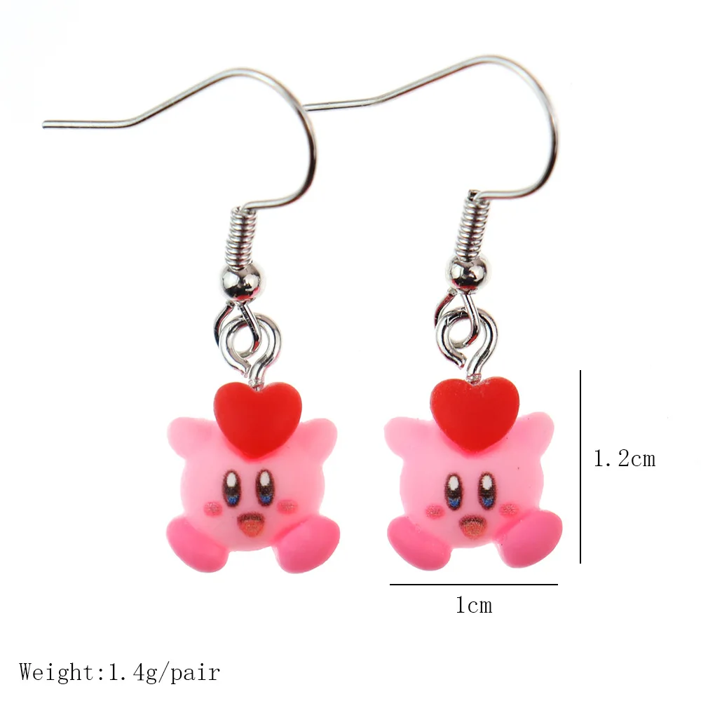 Anime Kirby Fashion Handmade Pendant Resin Original Cute Earrings for Women Girl Cartoon Creative Earrings Party