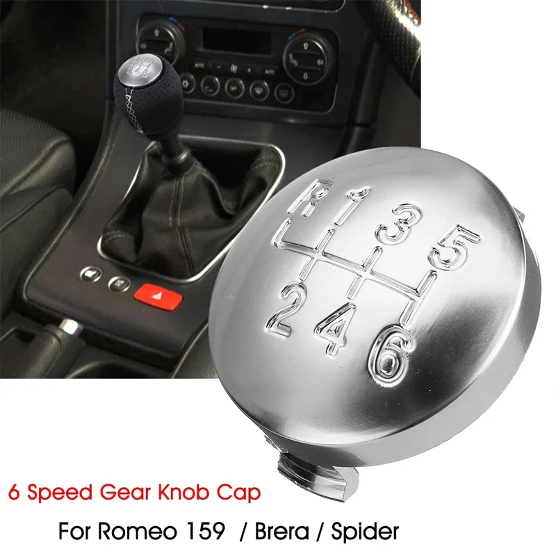 

6 Speed Matte Gear Shift Knob Cap Cover Shifter Lever Case Cover For Alfa Romeo 159 Brera Spider 2005-2011 55344557