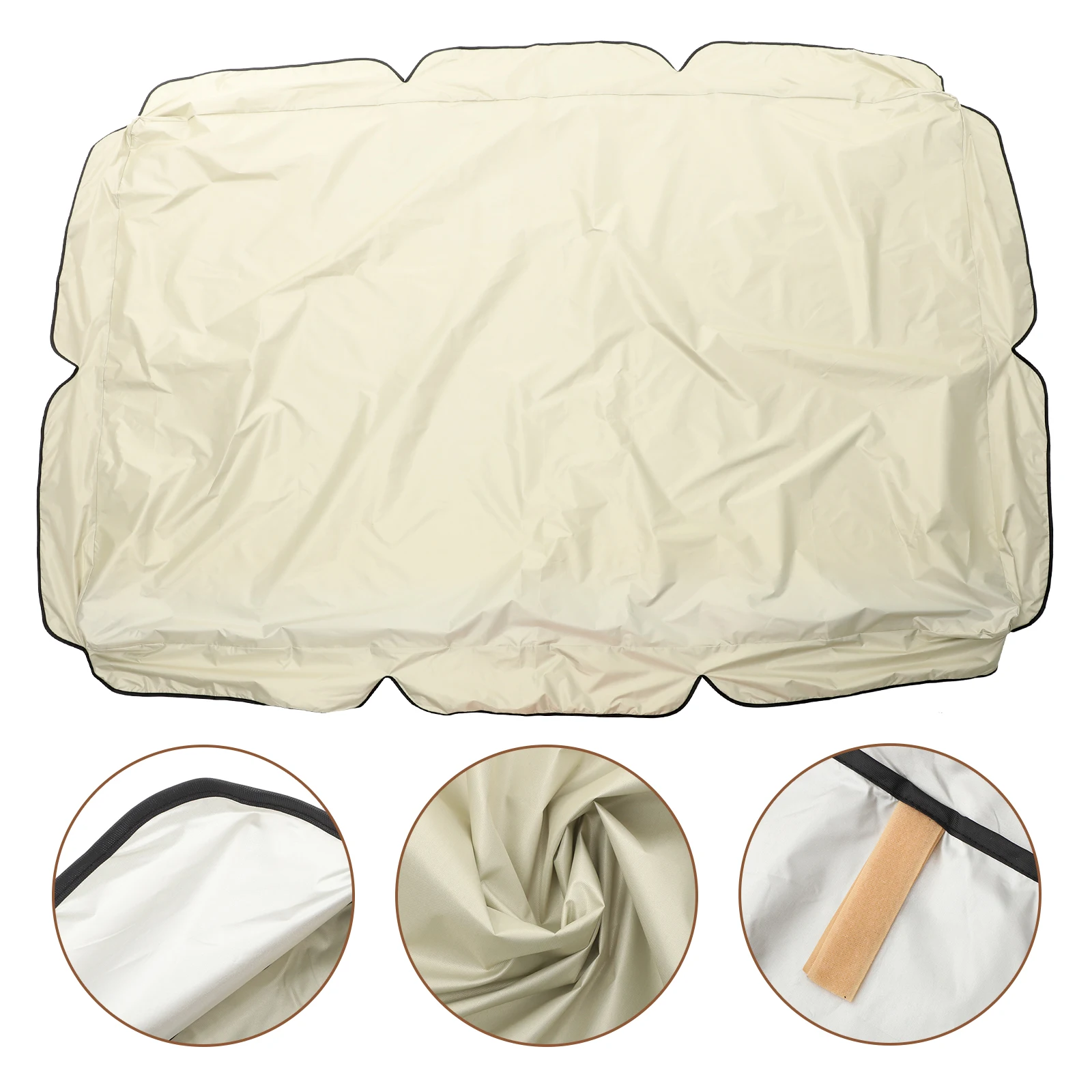

Waterproof Dustproof Swing Cover Canopy Replacement for Outdoor Garden Chair Shade Scalloped Edge Elastic Band