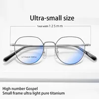 VICKY Small Size New Pure Titanium Small Face Ultra-light Anti-Blue Light Reading Glasses Women Myopia Retro Customized K2146