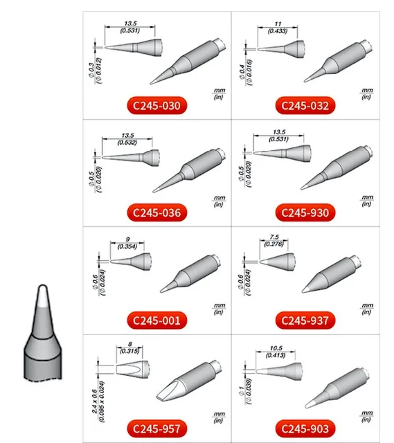 100% oryginalny JBC C245 końcówki lutownicze dla oryginalne T245-dysza spawalnicza uchwyt