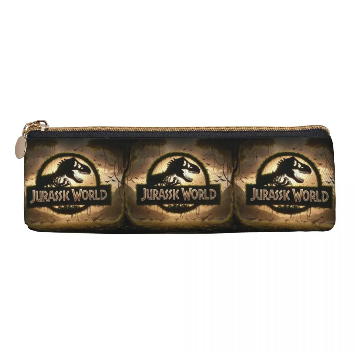 

Jurassic Park Dinosaur Print Pencil Case Pen Holder Storage Stationery Supplies Large Storage Pen Box Pencil Bag for Studen Gift