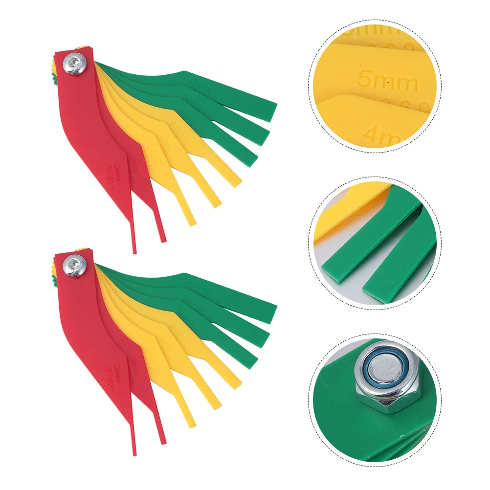 

4Pcs Brake Pad Gauge Tool Kit Easy to Use Car Brake Measuring Instrument for Accurate Thickness Detection Car Ruler