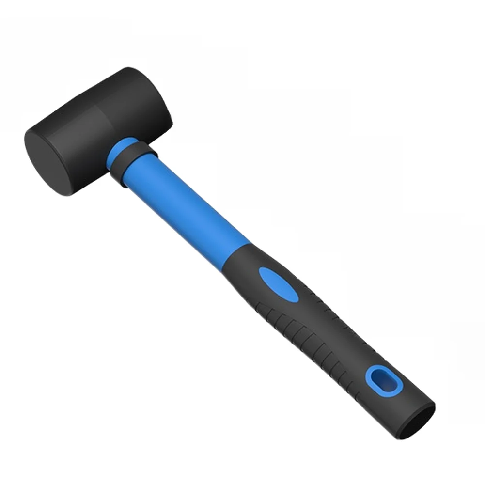 Professional Grade Rubber Mallet with Ergonomic Fiberglass Handle for Flooring Tile and Cabinet Installation Work