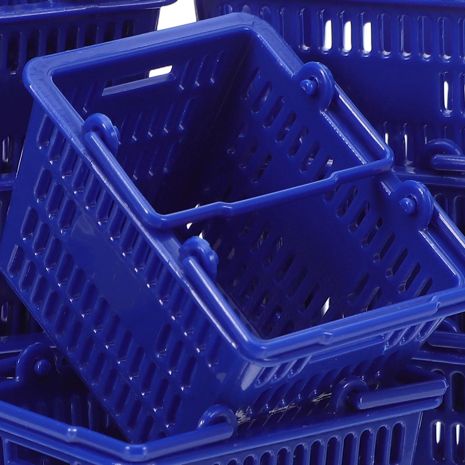 Mini panier d'épicerie en plastique à poignée réaliste, poubelle de courses pour enfants, accessoires de cuisine, panier de rangement Portable, 20 pièces