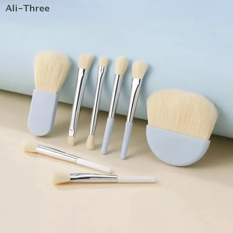 6pcs Mini Makeup Brush Set Powder Eyeshadow Foundation Blush Concealer Beauty Makeup Tools Brush Professional Supplies