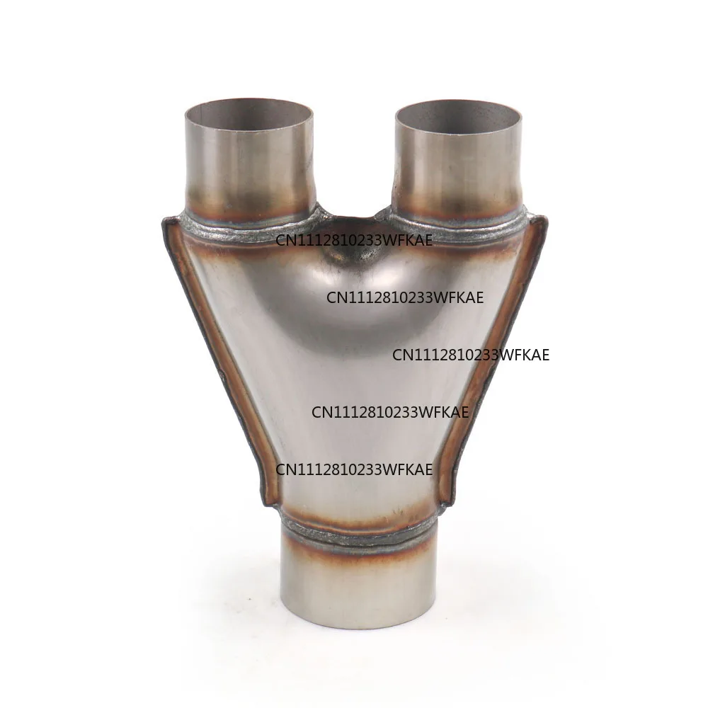 Automobile modification stainless steel exhaust system tee X-type Y-pipe adapter exhaust pipe