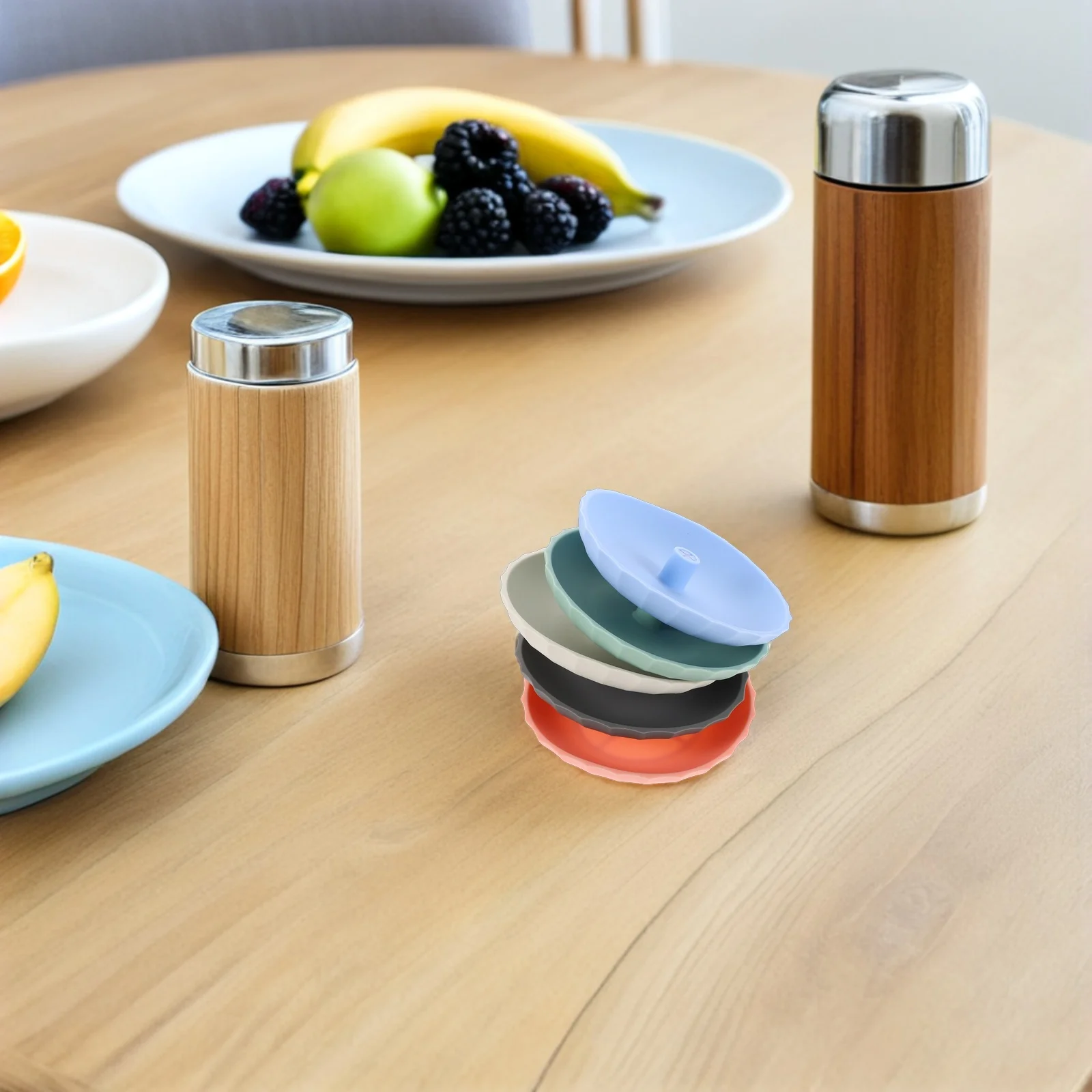 

5Pcs Silicone Mug Stackers Cup Dividers Stackable Coffee Mug Organizer Kitchen Cabinet Drinkware Storage Cup Separator