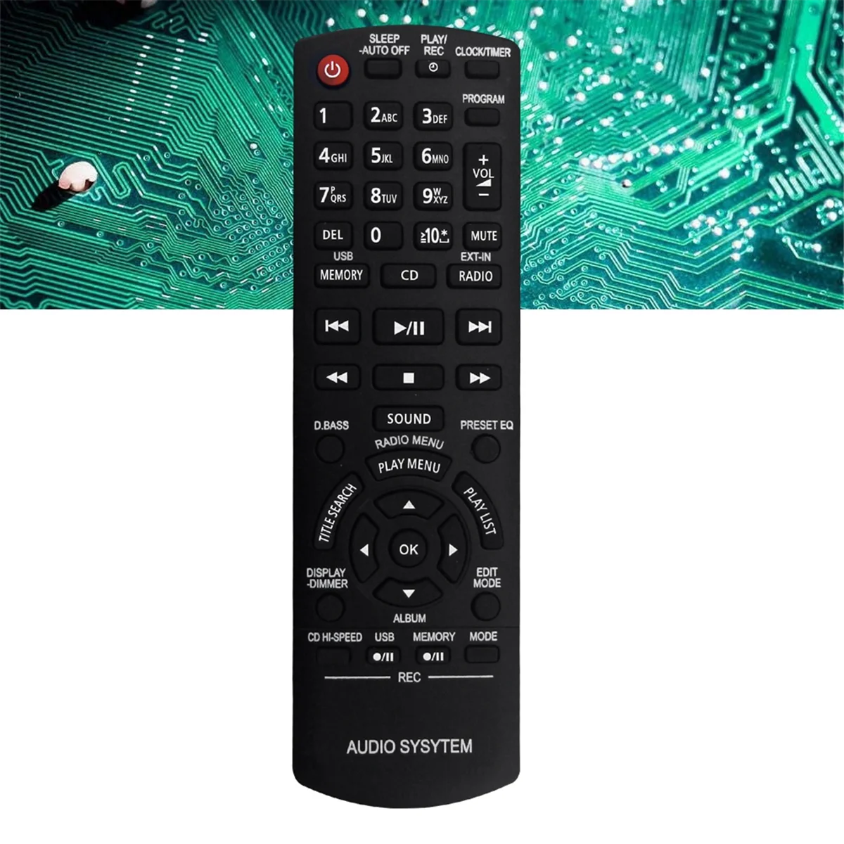 A57G-N2QAYB000637 Remote Control for PANASONIC Audio System SA-AKX32PH-K SA-AKX32PN-K SA-AKX32PR-K SA-AKX54PH-K SA-AKX54PN-K