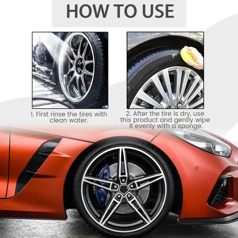 Car Tire Maintenance 100g Tire Shine Coating Tyre Gloss Sealant Wax Hydrophobic Tire Cleaner Car Cleaning Supplies