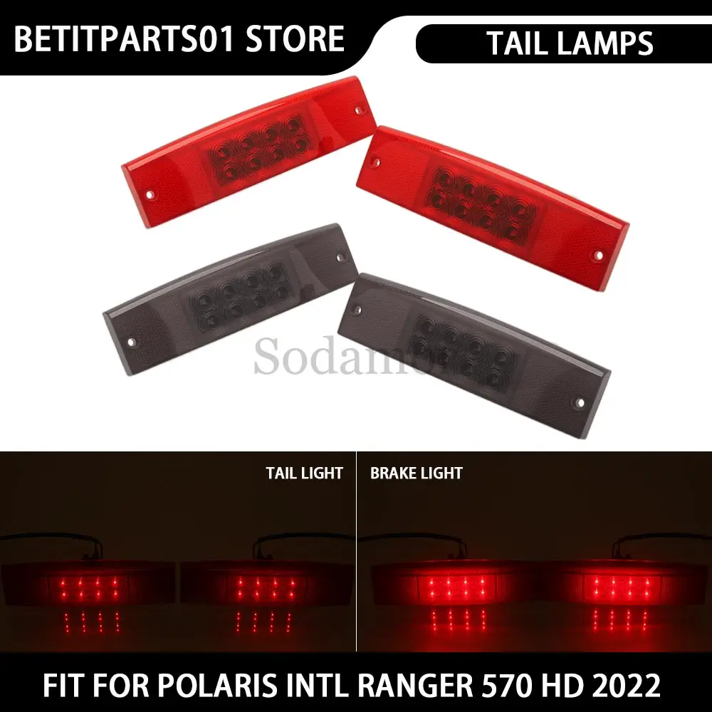 

Задний стоп-сигнал UTV ATV, 12 В, светодиодный задний фонарь, красный дым, аксессуары из АБС-пластика для Polaris RANGER 570 2015-2016 2020-2021 2022 # 2411450