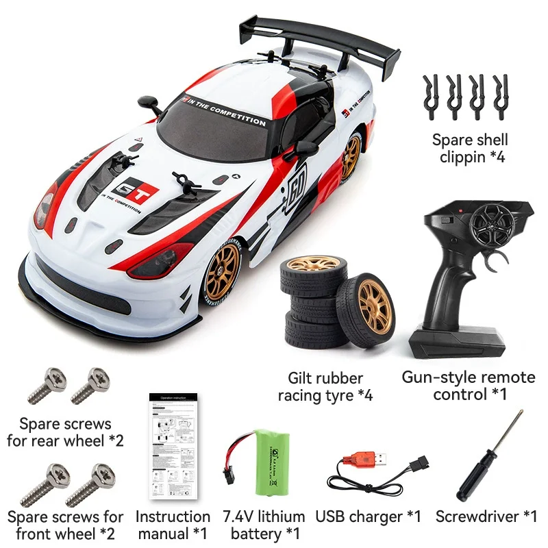JJRC 2.4G 4WD 高速リモコンカー 1/16スケール オフロード RCドリフトレーシングトラック LEDライト付きスタントトイカー 男の子向け