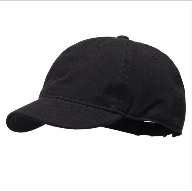 Fashion Short Brim Adjustable Solid Color Baseball Cap Unisex Shading Spring Summer Men Dad Hat Women Snapback Solid Unisex