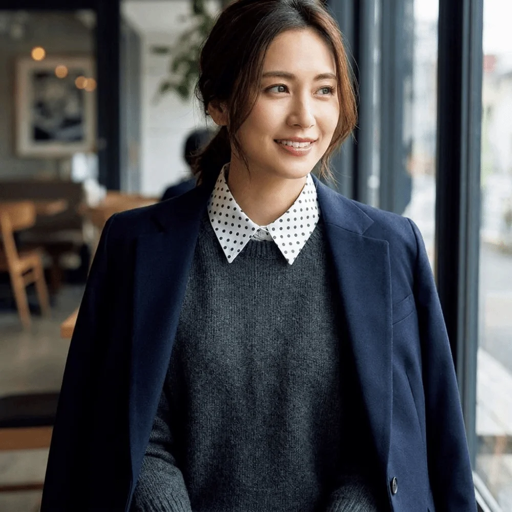 Adjustable Strap Polka Dot Shirt Collar Half Collar Design Polyester Material Base Layer Collar Lightweight Convenient