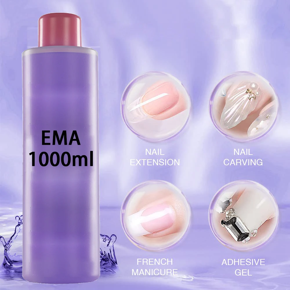 Monômero líquido acrílico "75/120/1000ml", monômero ema de grande volume para extensão de unhas acrílicas, ferramentas de manicure acrílicas não amareladas *