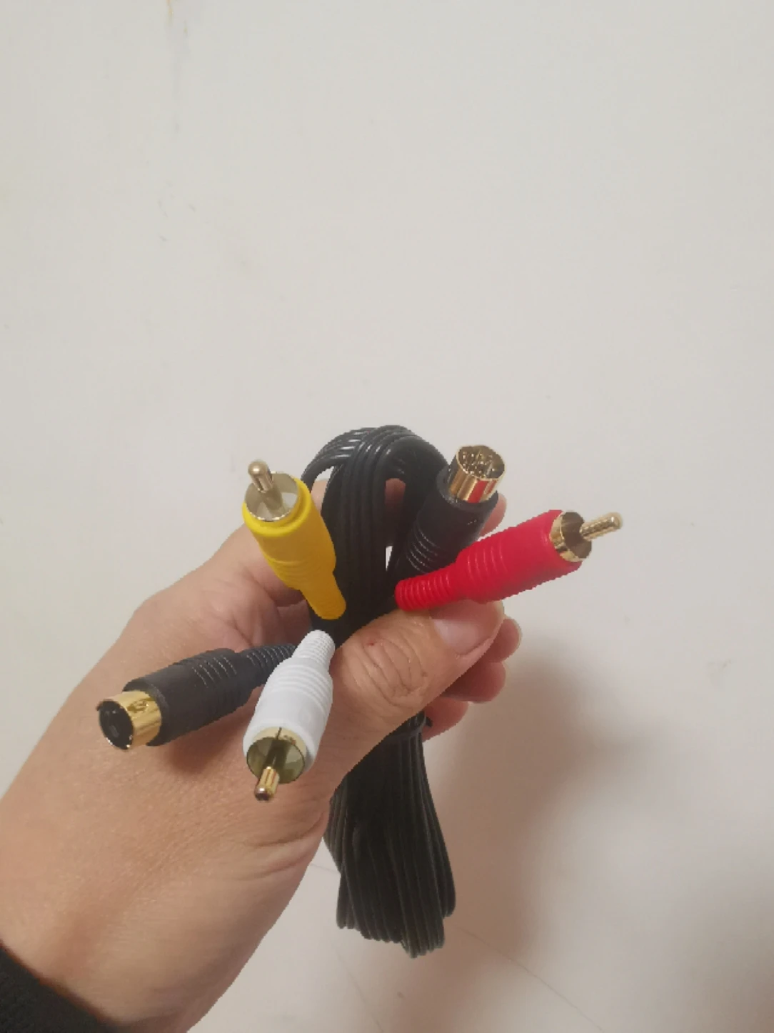 Cable compuesto de Audio y vídeo SAV RCA chapado en oro para Sega Saturn s-video AV, nuevo