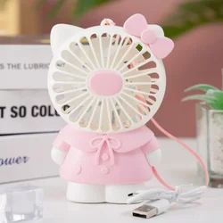 Mini ventilateur portable Hello Kitty, aste par USB, pour étudiant, super silencieux, mignon, cadeau d'extérieur