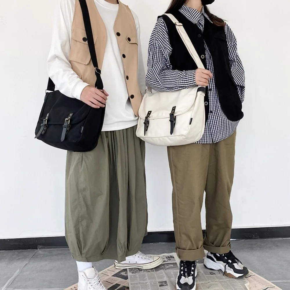 

Стильная винтажная сумка через плечо в японском стиле, большая вместительная сумка-мессенджер в студенческом стиле, модная сумка через плечо для работы