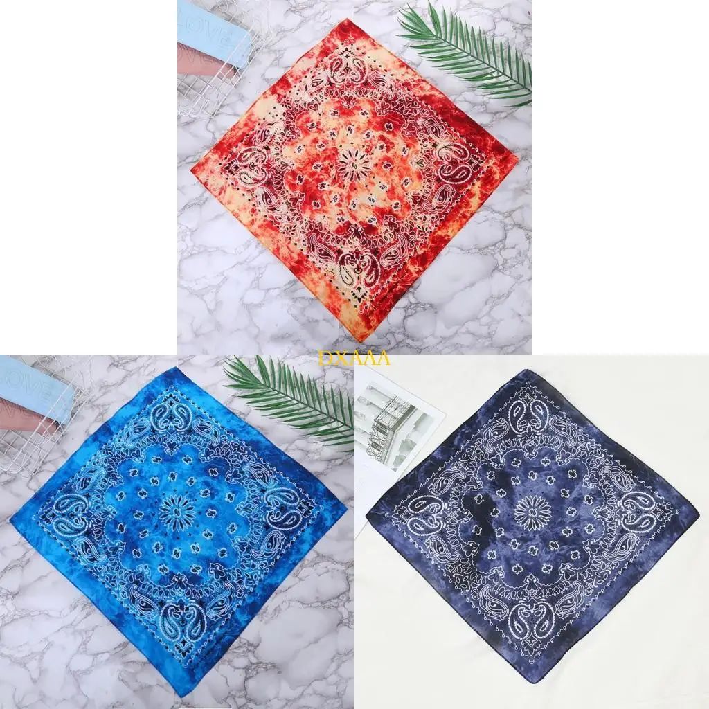 DXAA 12pcs Cotton Bandana Square Scarf Hip-hop Headband Flower Scarves Neckerchief