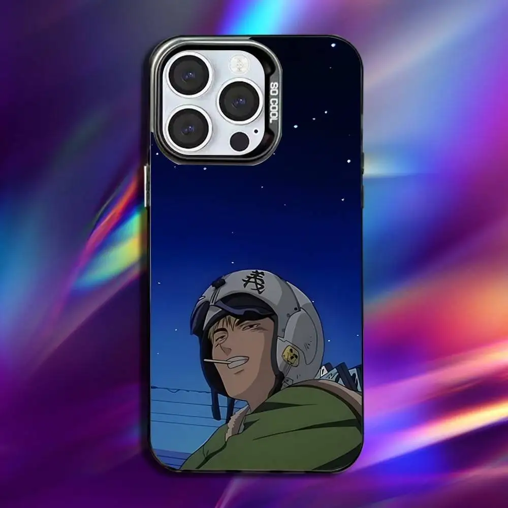 حافظة هاتف Great Teacher Onizuka GTO لهاتف iPhone 16,15,14,13,12,11,Pro,Max,Plus, Mini,XS,SE مضادة للسقوط باللون الأسود غير اللامع #4