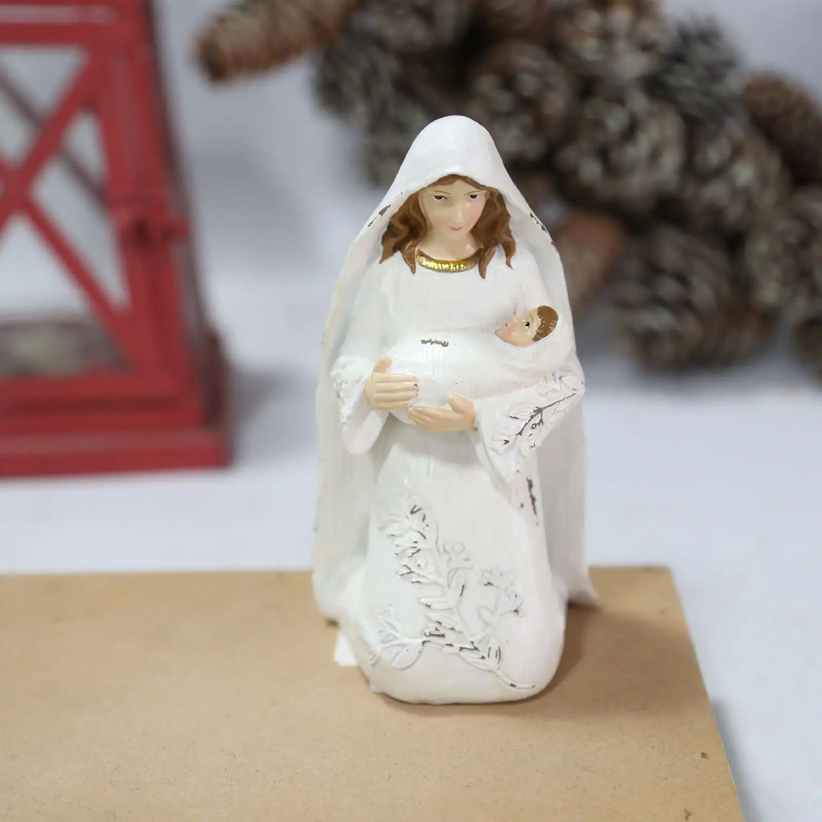 Blessed Virgin and Child Statue Figurines Resin Party Decor Collection
