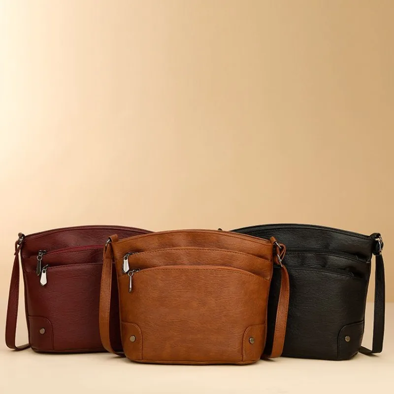 Diaper Bag Fashionable Trendy Stylish Leather Crossbody Handbag Women Elegant Classic Designer Paris Large Capacity