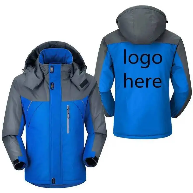 Men Winter Waterproof Windbreaker Jackets Thicken Outwear Coats Hoodeies Parkas Thermal Warm Custom DIY Design Outdoor Clothing