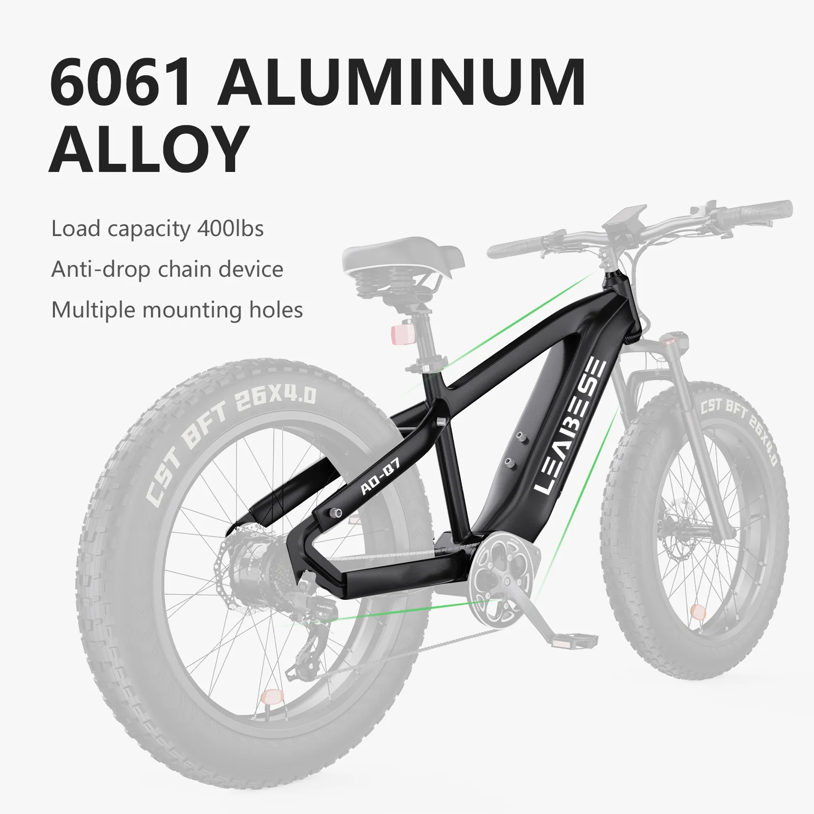 Electric Dirt Bike Carbon Fiber E300 48v 750w Bafang Mid Drive Emtb 15.6ah Off-Road 26x4" Fat Tire Moped E-Bike