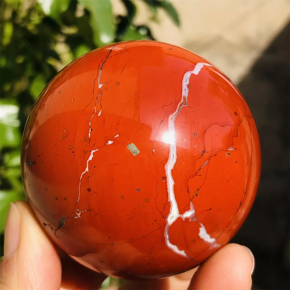 

Natural Red Jasper Crystal Ball, Reiki Healing, Energy Gems, Decorative Gifts, Air Purification, Meditation Divination, Seven St