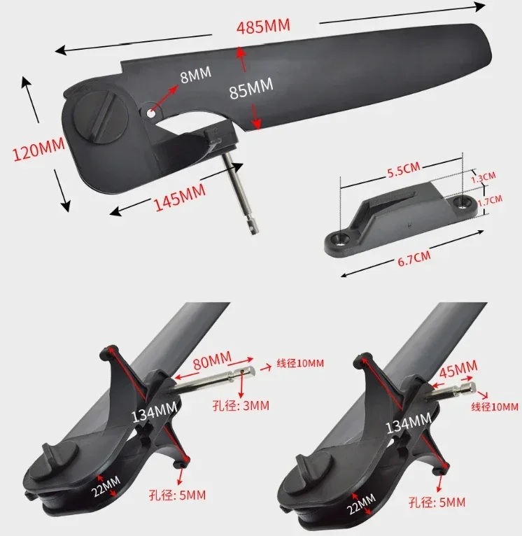 New Kayak Rudder Direction Adjustment Controller Canoe Enhanced Nylon Boat Steering Rudder Can Be Attached To The Stirrups
