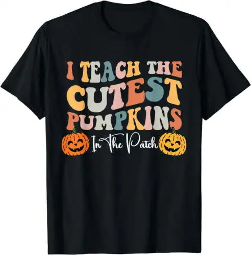 Teacher Halloween Cutest Pumpkins Retro Teacher Fall T-Shirt For Women