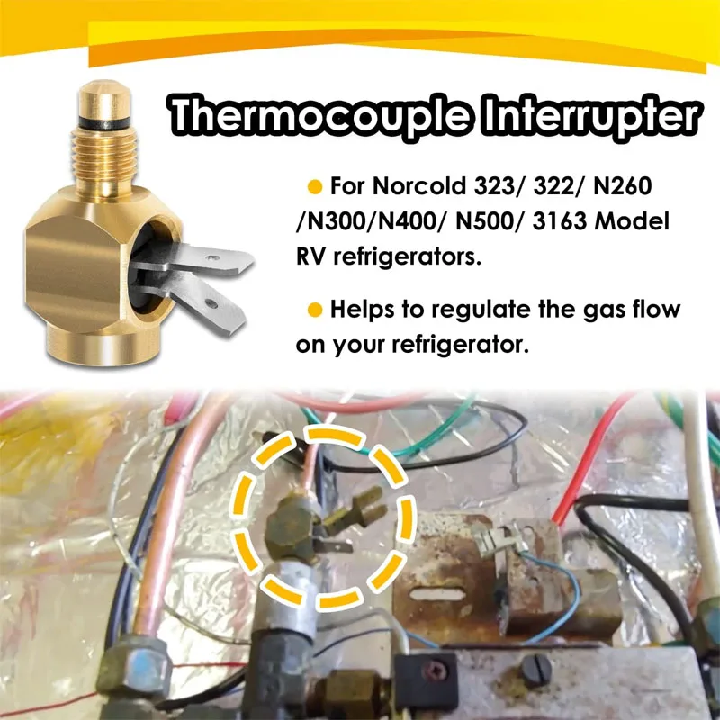 Imagem -02 - Interruptor do Par Termoelétrico do Fluxo do Gás Peça do Refrigerador para Norcold 323 322 N260 N300 N400 N500 3163 rv Peças 621737