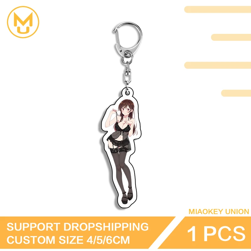 Chizuru Mizuhara Beautiful Waifu Edgy Chic Acrylic Key Chains Innovative Hot Selling Delicate Anime Jewelry Accessories Gifts