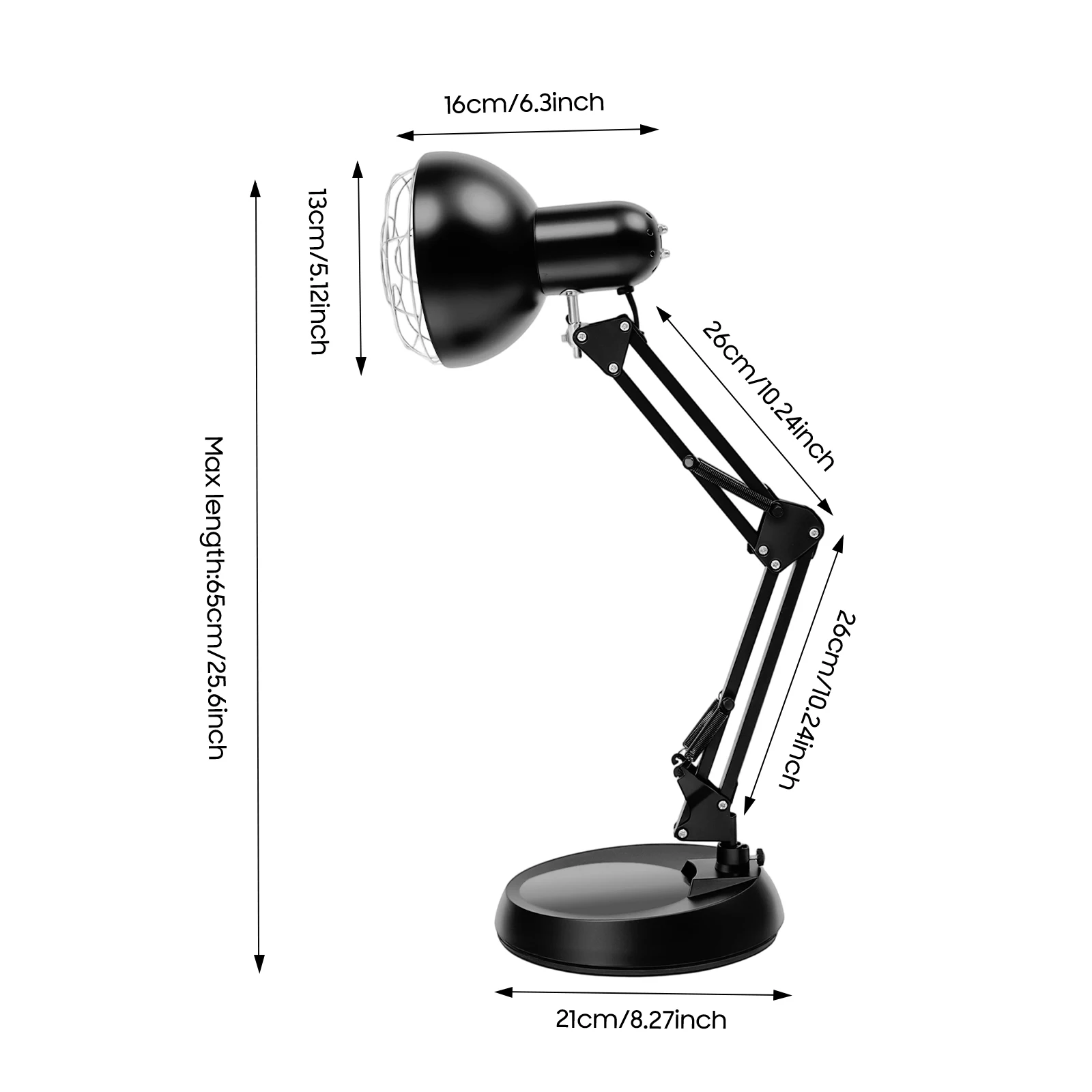 150W Infrarot-Wärmelampe für Zuhause Infrarot-Therapielampe zur Linderung von Muskelschmerzen und Rückenschmerzen Schwarz 65cm – Detail 4