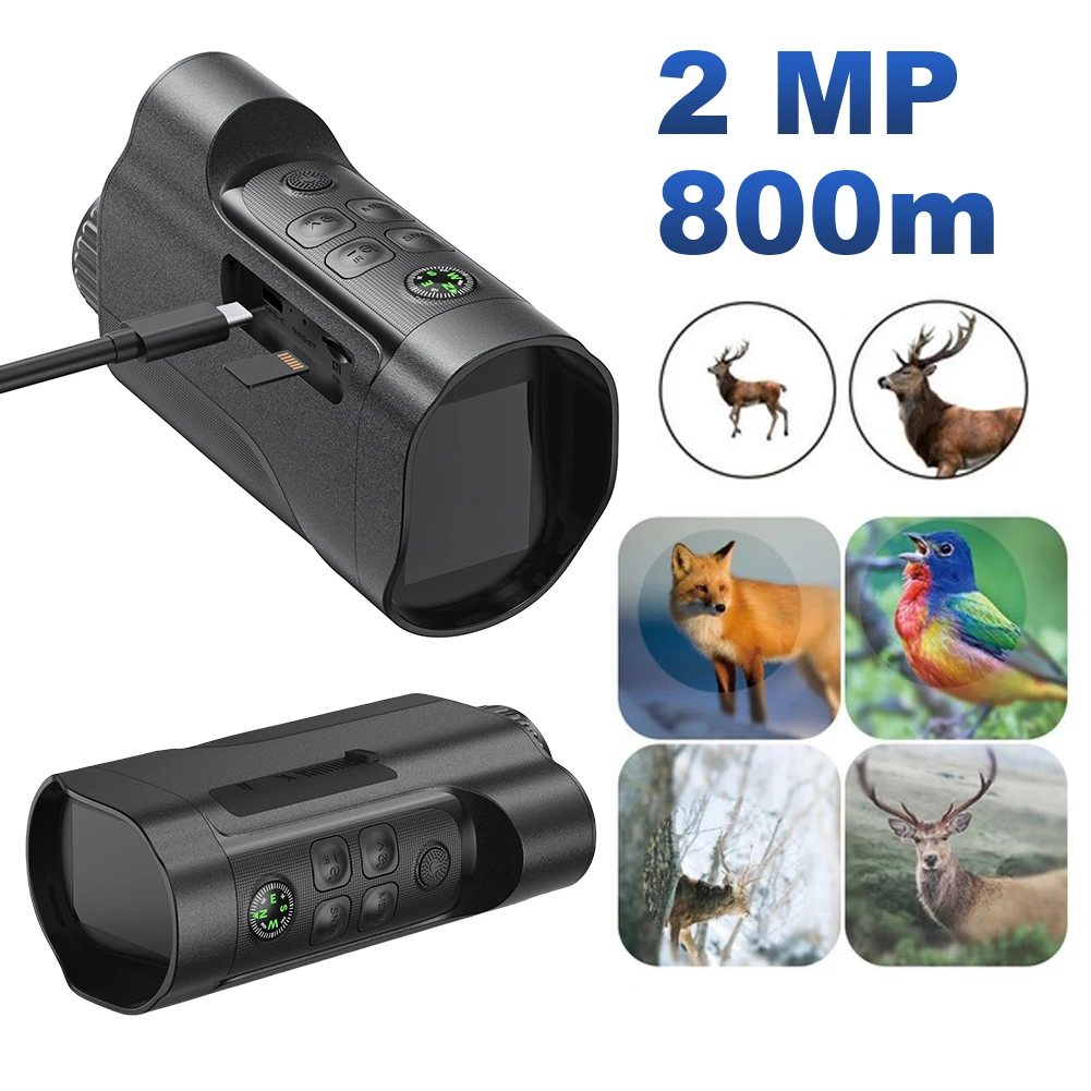 Digital Night Vision Monocular 10X Digital Zoom Monocular Telescope Mini Pocket Monocular for Star Watching Bird Watching Hiking