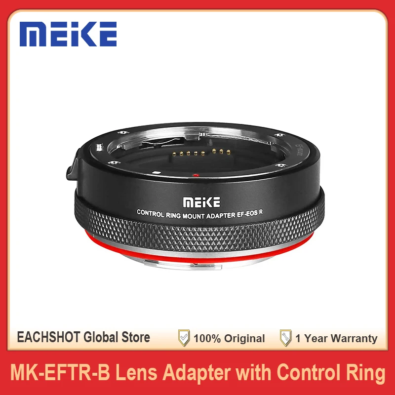 Meike MK-EFTR-B Customized Control Ring Adapter Auto-Focus Lens Adapter for EF/EF-S Lens to Canon EOS-R Cameras