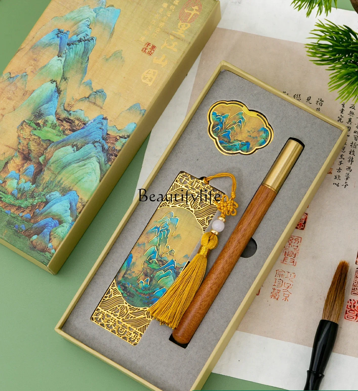 

Classical Chinese Style Metal Bookmark, High-End Exquisite Gift, Souvenir