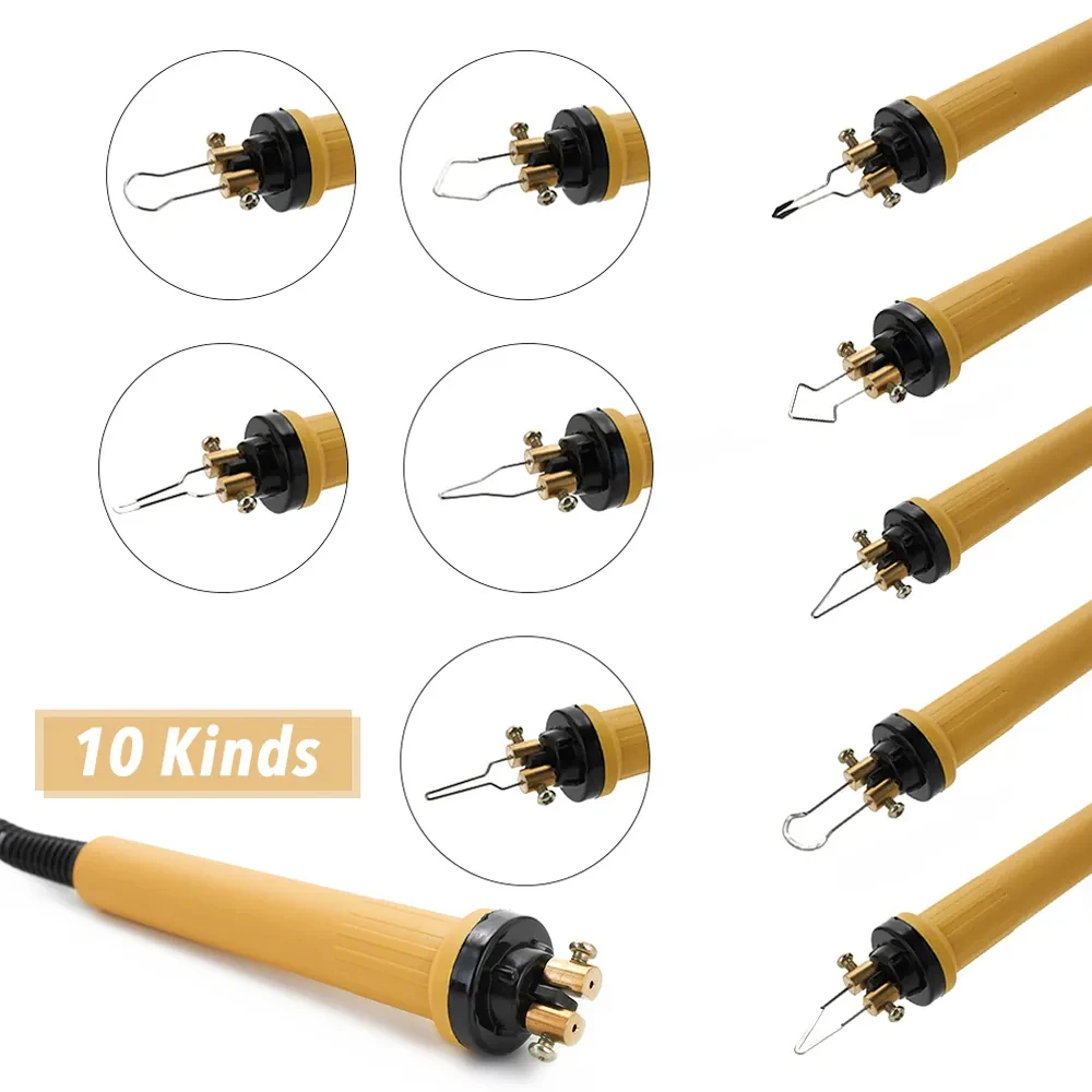 Imagem -02 - Máquina de Pirografia Profissional Temperatura Digital Kits Queima de Madeira Ajustável com 10 Pcs Fio Dicas Faça Você Mesmo para Iniciantes Adultos