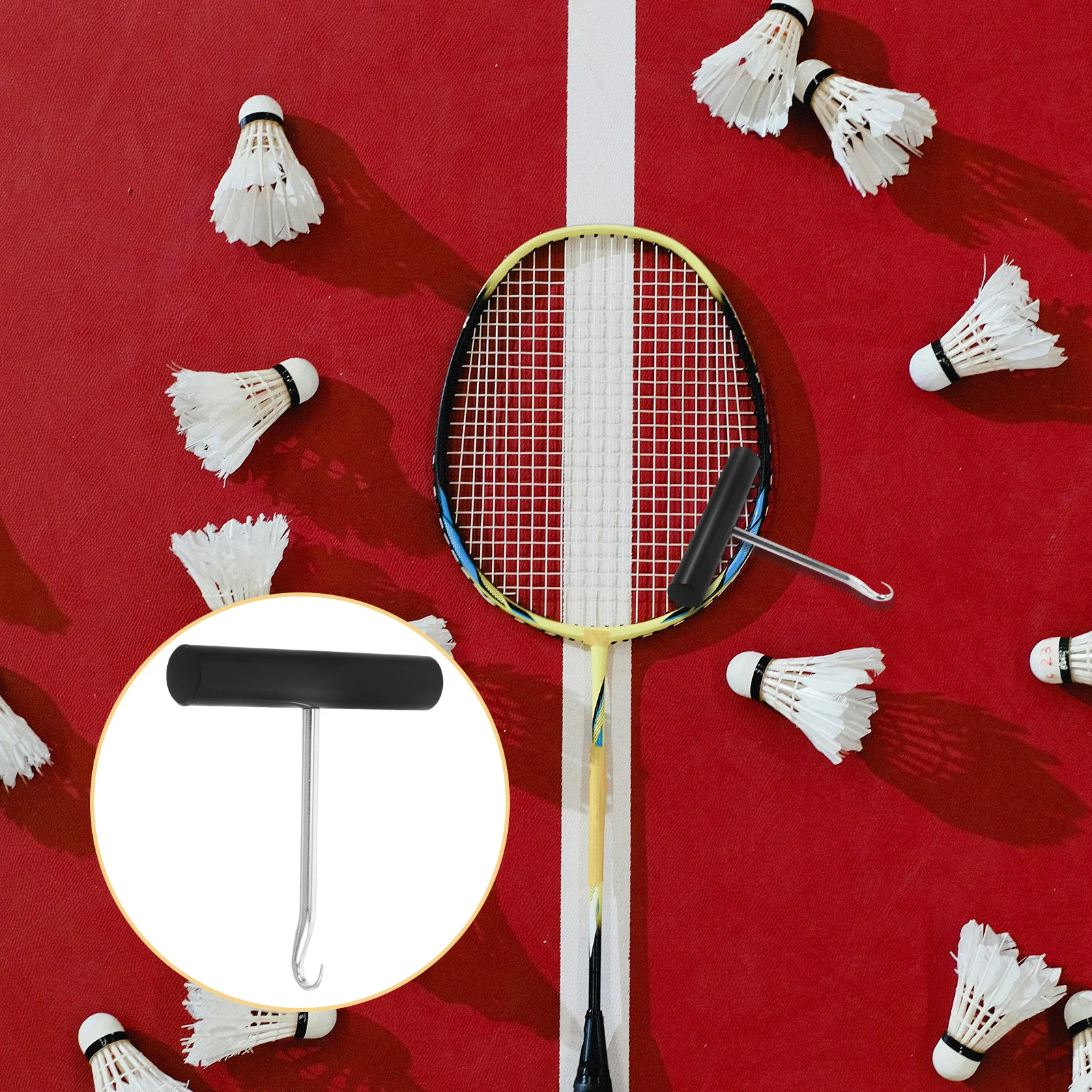 

Racket Cable Threading Tool for Badminton Tennis Enhanced Durability Grip Hook Design Ideal for Frequent Training