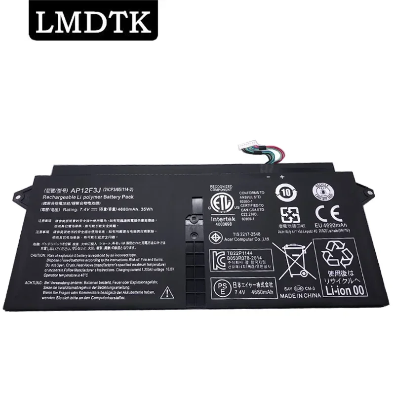 

LMDTK New AP12F3J Laptop Battery For Acer Aspire 13.3" Ultrabook S7 S7-391 2ICP3/65/114-2 7.4V 4680mAh 35WH