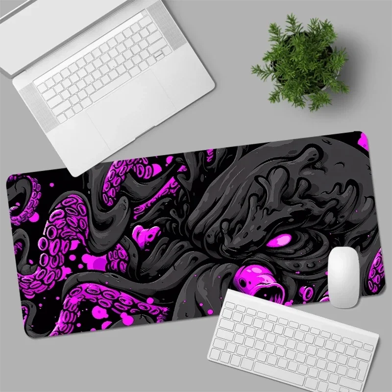 

Large Mousepad Gamer Mousepads Keyboard Mat Desk Rug Octopus Monster Pc HD Desk Mats Company Oni Mouse Pad For Gift 90x40cm