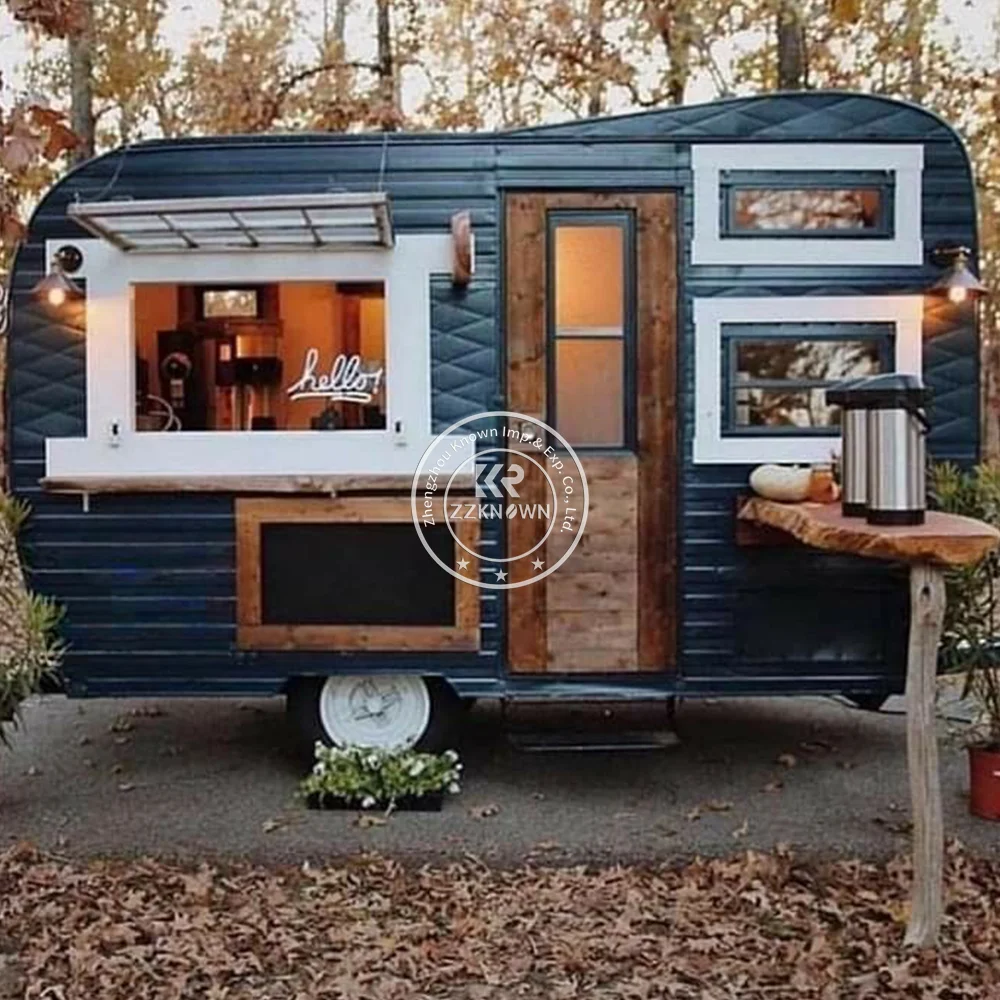 Remolque de café, furgoneta, camión de comida, cocina móvil, equipos personalizados, carrito de Pizza para perritos calientes, quiosco de aperitivos callejeros