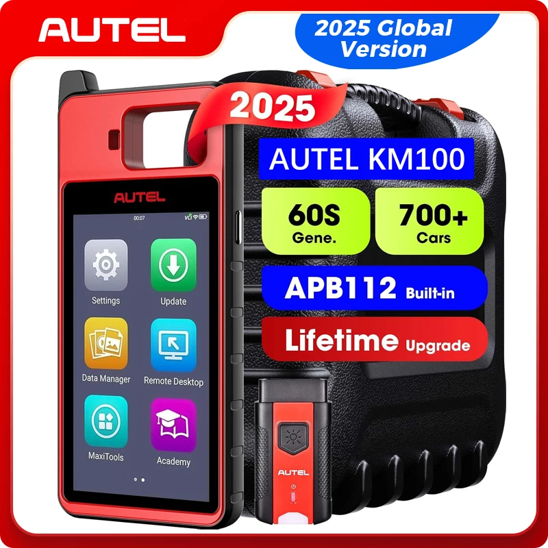 Autel MaxiIM KM100 Key Fob Programming Immobilizer Tool 2PCS Autel IKEY for 60s Key Generation OBD IMMO Key Learning  PK KM100X