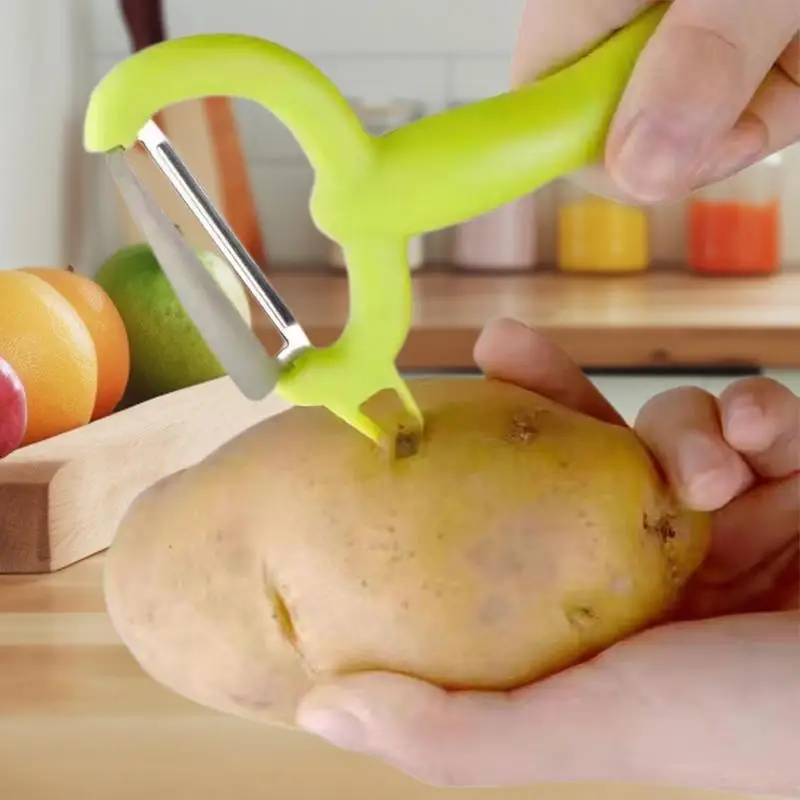 Descascador De Frutas De Aço Inoxidável, Ajuda De Longa Duração, Gadgets De Cozinha Ergonômicos, Descascador De Batata, Batatas