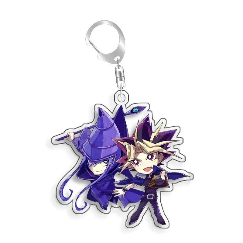 For Yu Gi Oh Declan Akaba Dark Rebellion Xyz Dragon Dark Necrofear Acrylic selfmade Cartoon Anime Keychain Pendant Toy gifts 5cm view 2