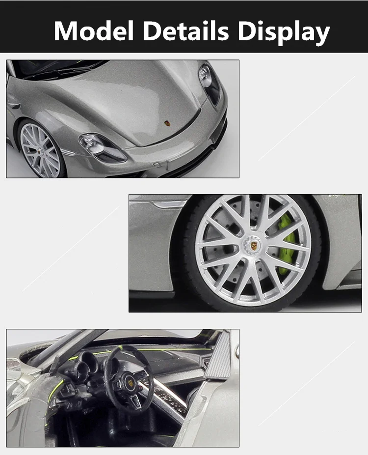Welly 1:24 Porsche 918 Legierung Sportwagen Modell Druckguss Metall Rennwagen Fahrzeuge Modell Simulation Sammlung Kinder Spielzeug Geschenk – Detail 9
