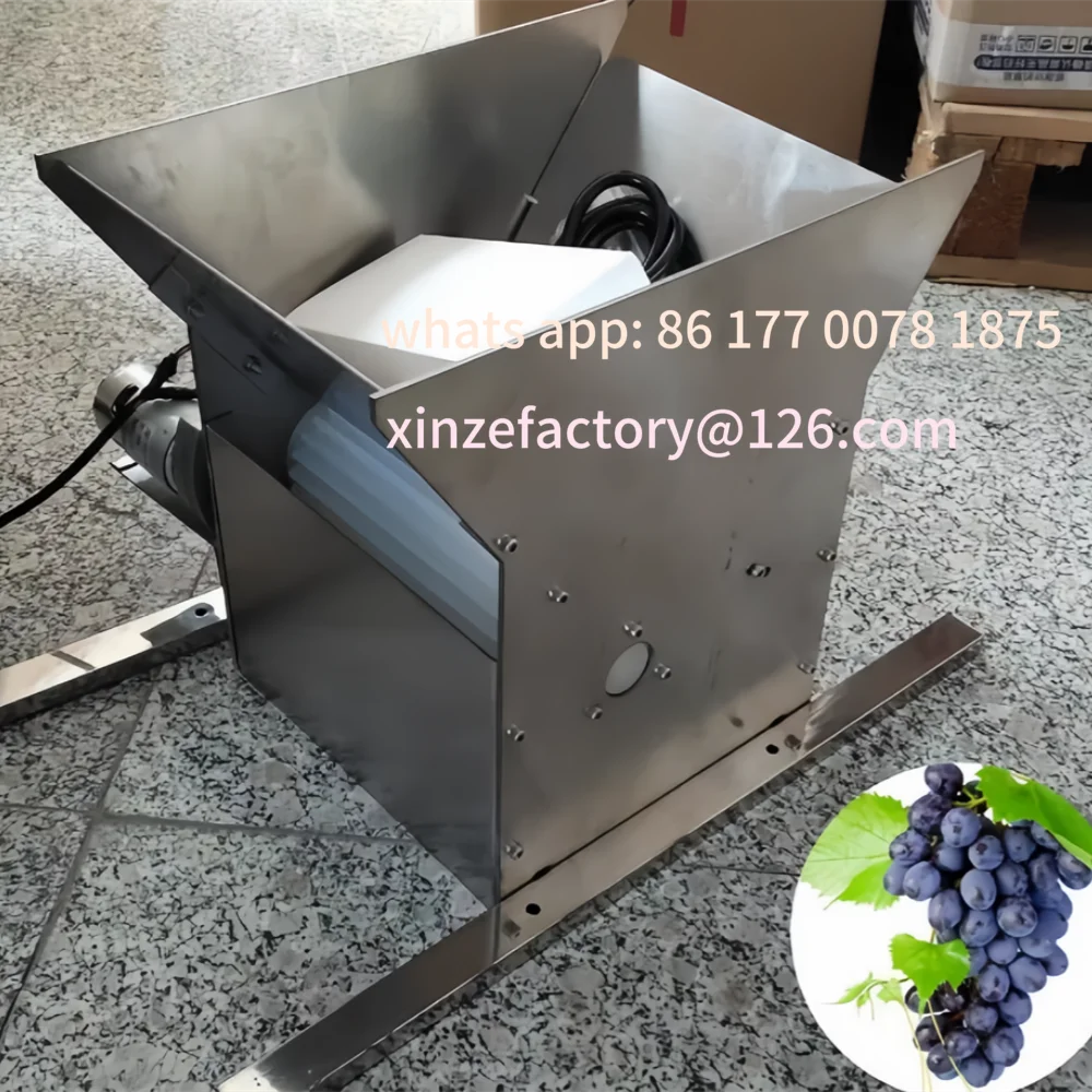 Customizable Stainless Steel Electric Grape Crusher Blueberry Mulberry Fruits Juice Press Crusher Red Wine Brewing Grape