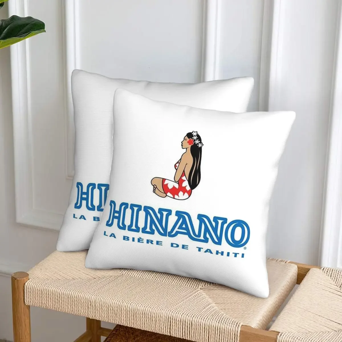 

Hinano Tahiti, 2 шт., квадратная наволочка на молнии, декоративная декоративная подушка для дома и автомобиля